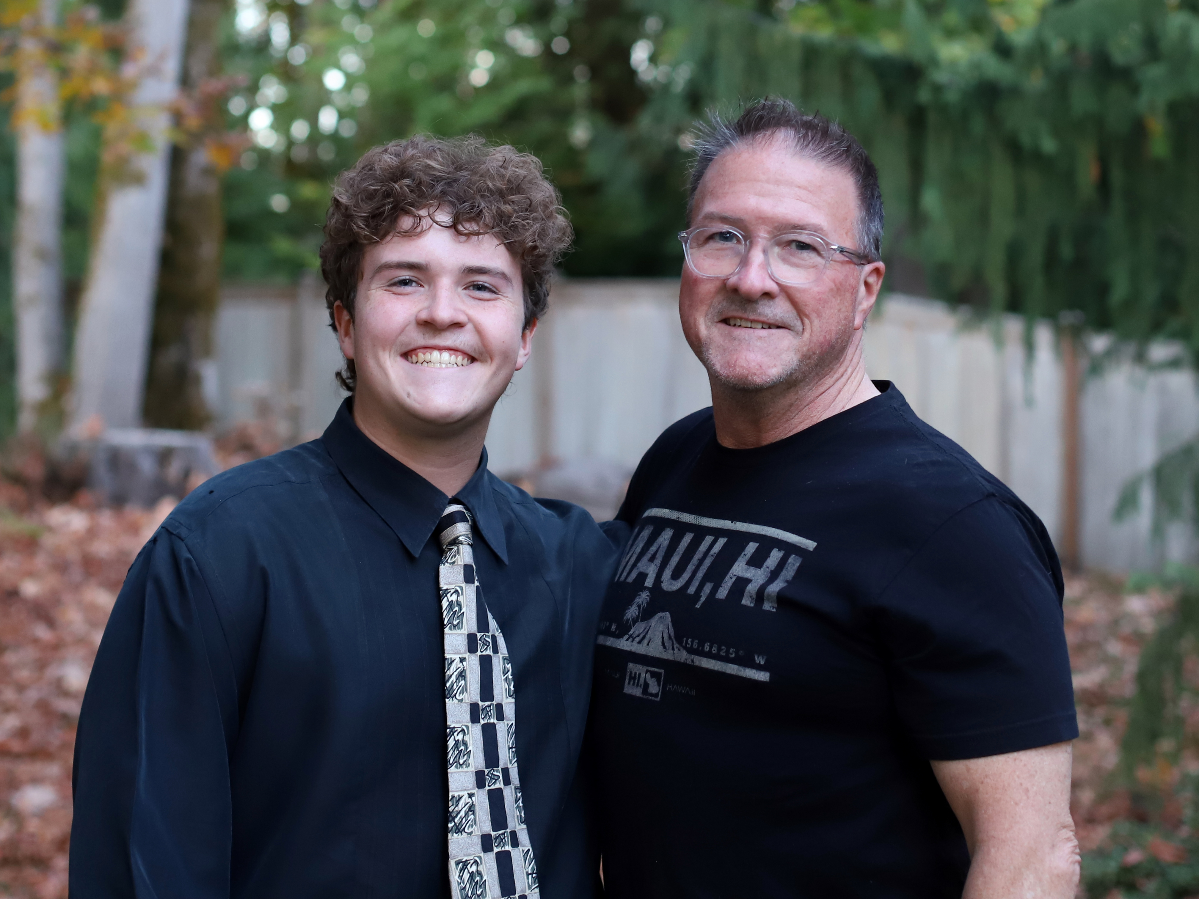 Carter and Dad Homecoming